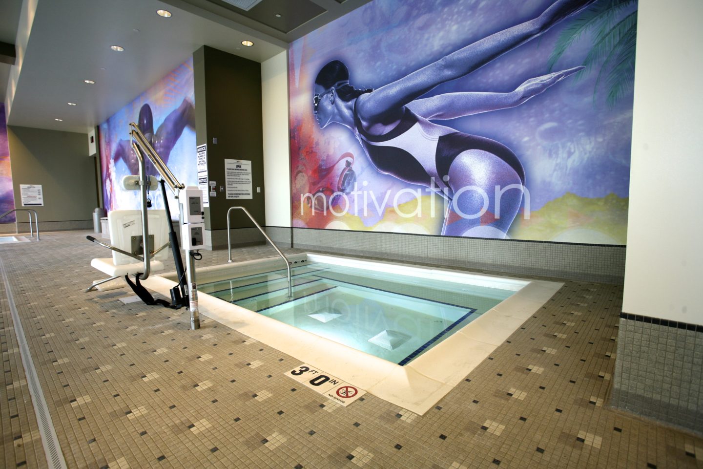 in motion fitness pool rental
